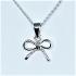 Bijou Silver Bow Pendant on Sterling Silver Chain
